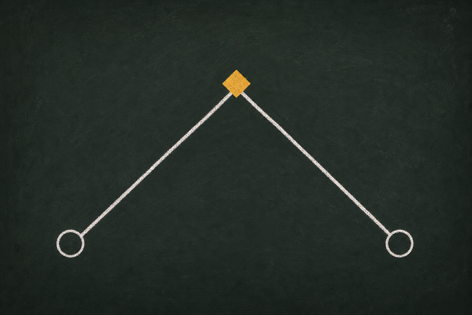 Chalk illustration of a story mountain rising from a blank marker to a honey-gold diamond at the peak, then settling to a second blank marker.